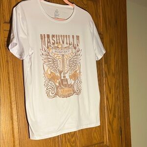 Nashville Music City Graphic Extra Large White Tee